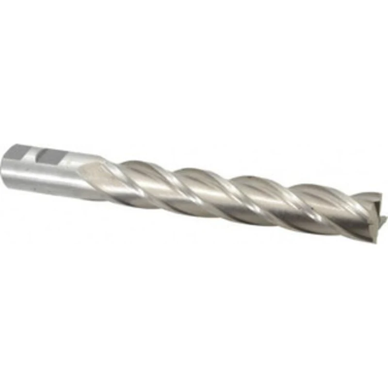 Value Collection 1, 6 LOC, 1 Shank Diam, 8-1/2 OAL, 4 Flute, Cobalt Square End Mill Single End, Uncoated, Spiral Flut...